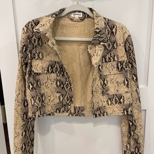 SUPERDOWN cropped snake jacket